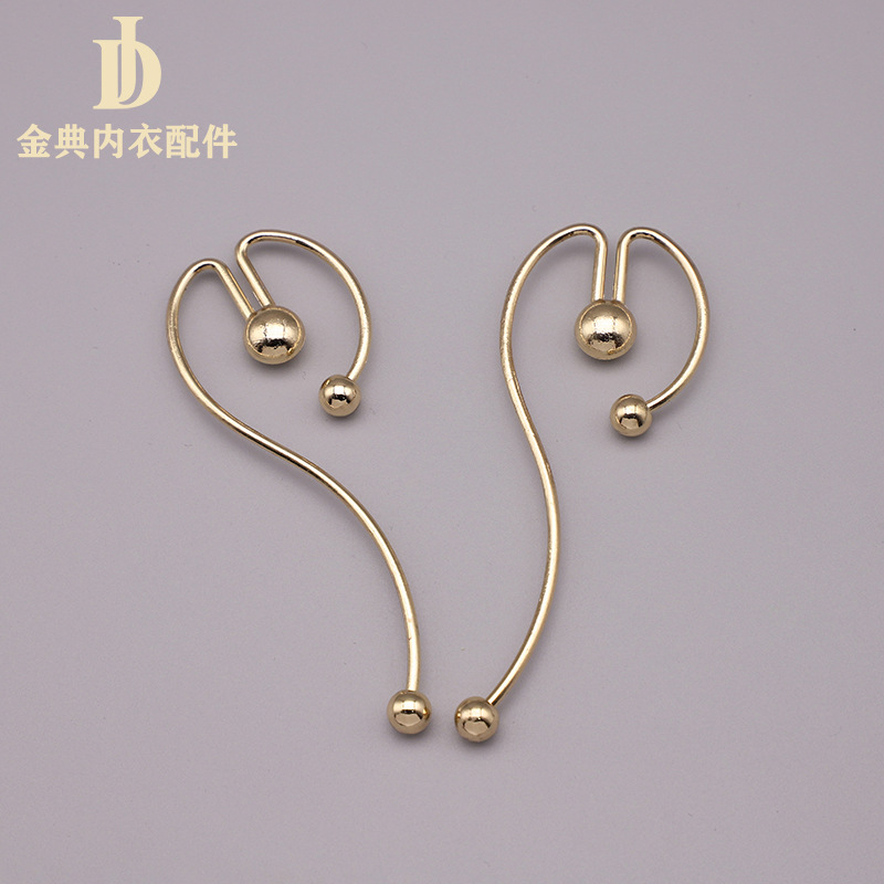 clothing accessories wholesale new alloy heart-shaped connecting buckle swimsuit accessories electroplating non-magnetic adjustable buckle underwear accessories