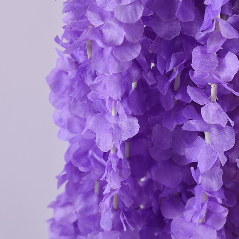 Artificial Orchid String HANAFUJI Hydrangea String Rattan Wedding Flower Wedding Hall Ceiling Decoration Violet Flower Vine