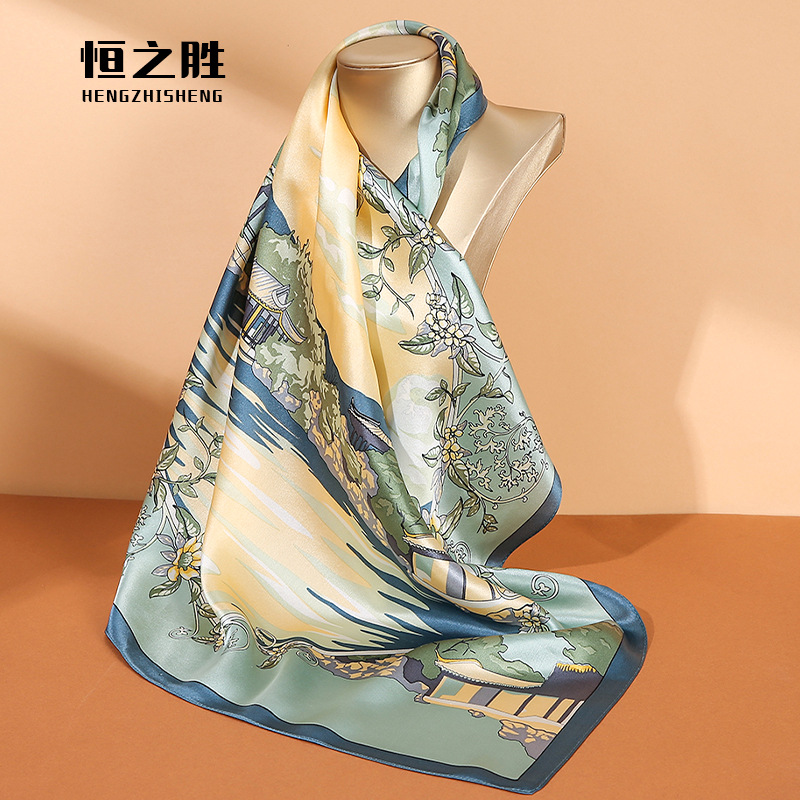 silk scarf new versatile mulberry silk scarf wholesale 70 square scarf decoration scarf summer gift
