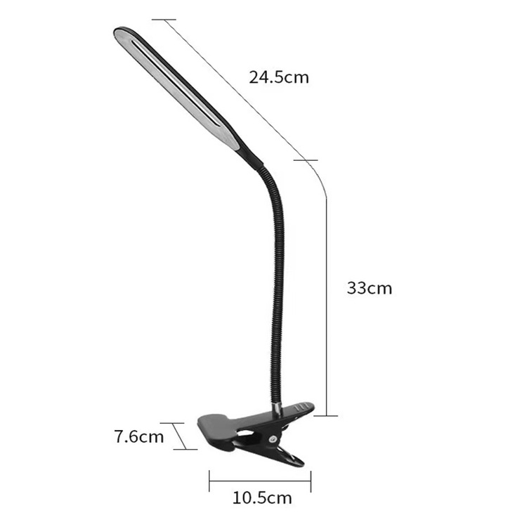 Lde Table Lamp with Clamp Student Reading Desktop Desk Lamp Usb Plug-in Bedside Clip Lamp Lighting Batch