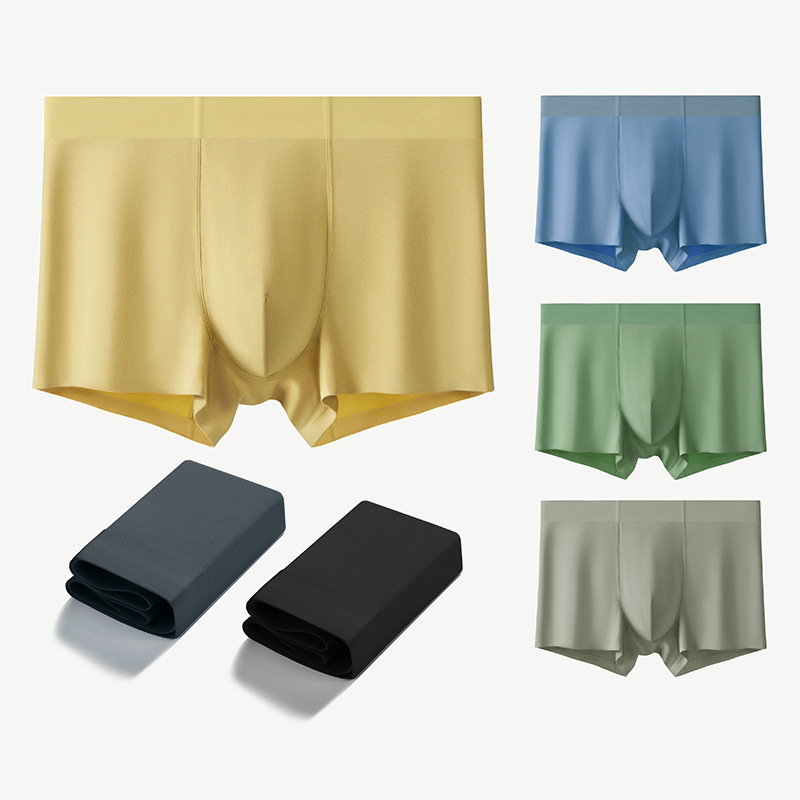 Mulberry Silk Underwear 60 Modal Seamless Men's Underwear Large Size Boxer Antibacterial Silk Underwear Men's Wholesale