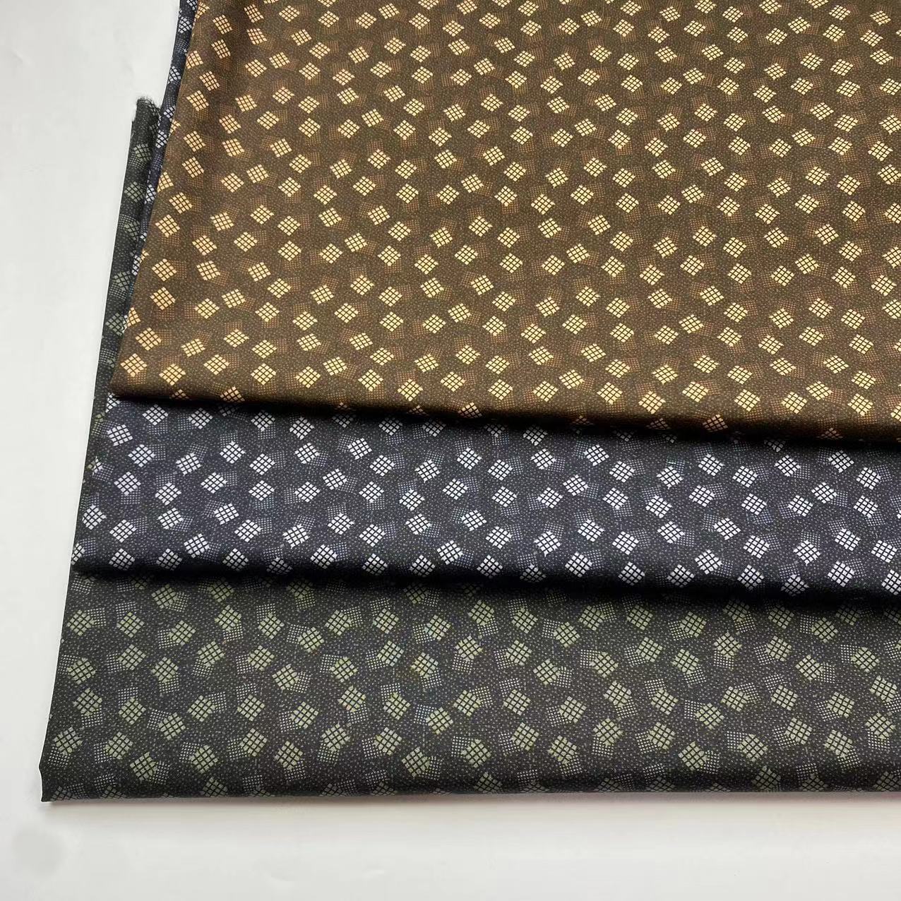 全棉府绸印花布料 复古衬衫面料 现货 男装衬衫印花面料-阿里巴巴