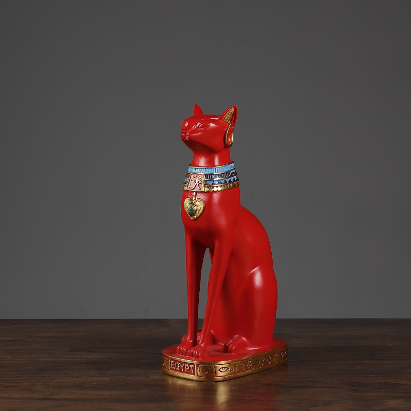 创意埃及招财猫摆件现代家居客厅电视柜桌面酒柜装饰品小动物摆件