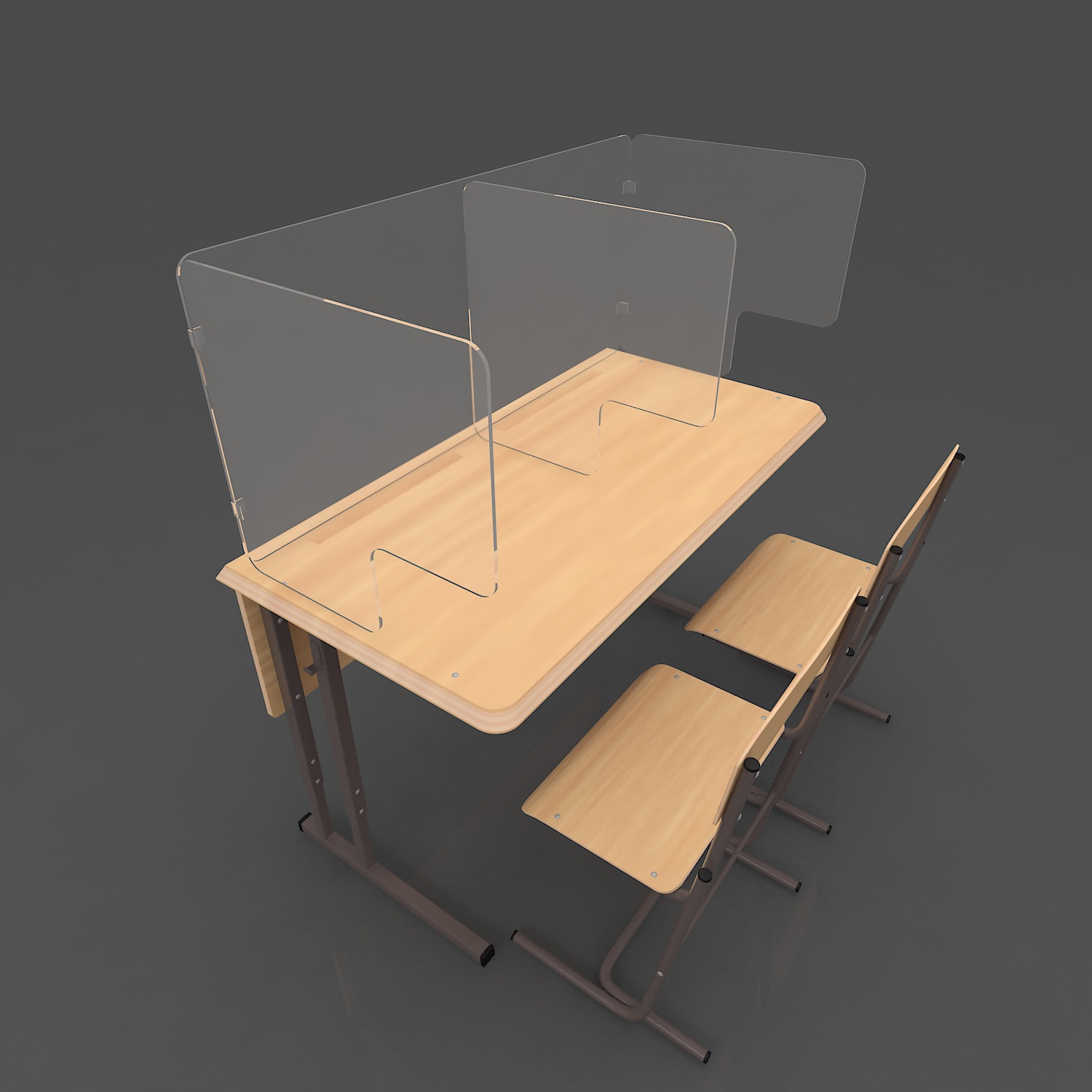 防飞沫亚克力透明隔离板办公室防疫防护挡板学生桌面亚克力隔板