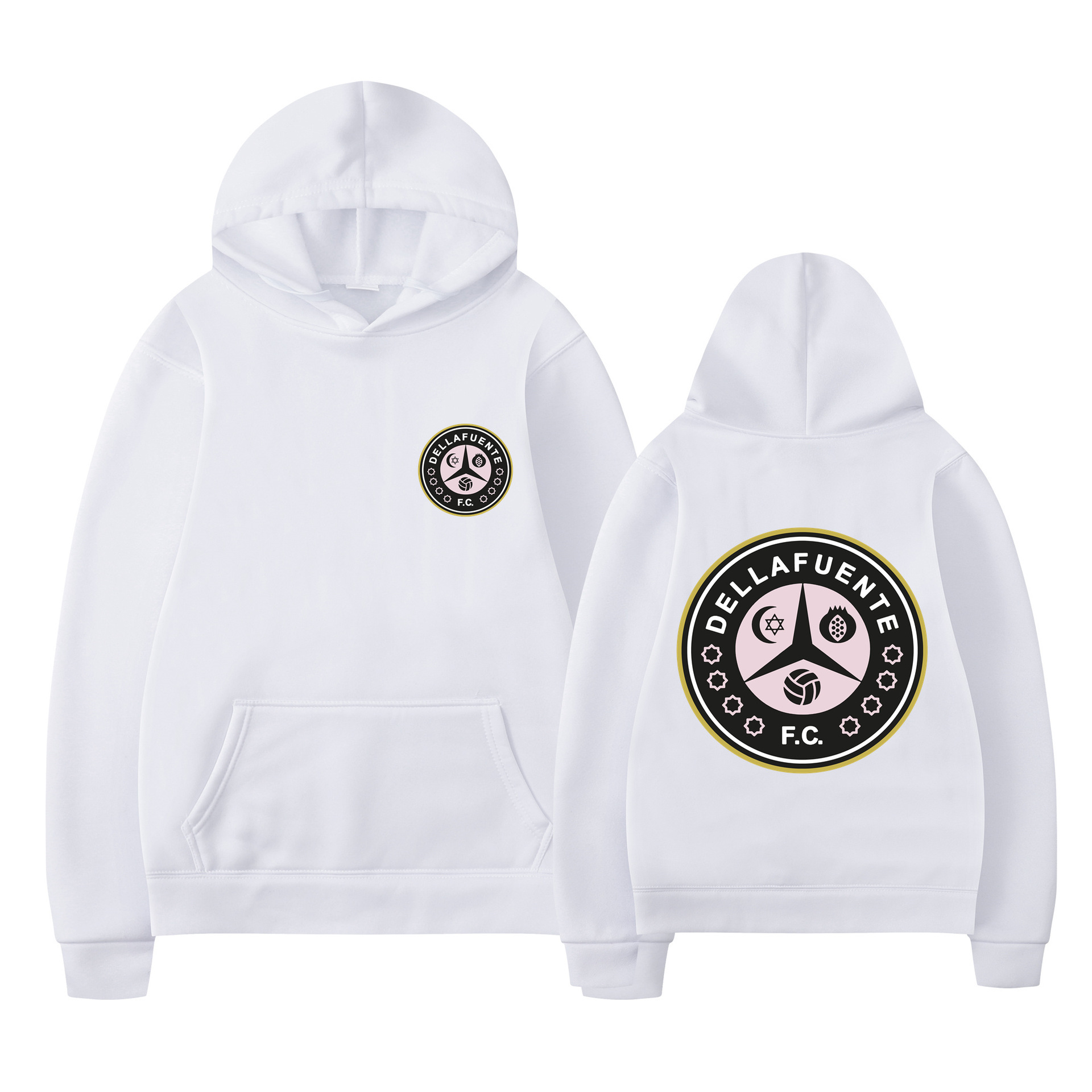 dellafuente连帽卫衣男式女式嘻哈印花街头服饰连帽衫hoodie跨境