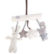简约婴儿兔子车挂音乐床绕  推车座椅挂件毛绒玩具婴儿玩具车床挂