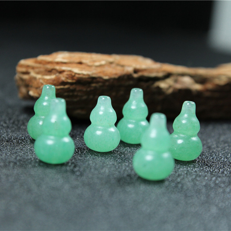 批发天然玉石a货正品东陵玉小葫芦福禄玉吊坠挂件佛珠手链diy配饰