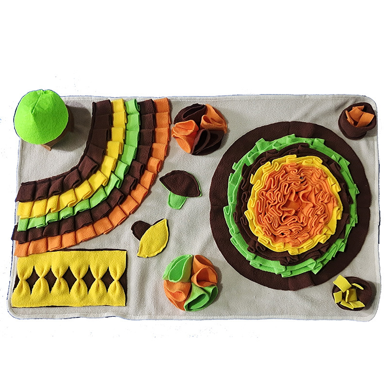 Cross-Border Hot Sale Dog Toys Wholesale Sound Puzzle Pet Food Hiding Smell Mat Puzzle Decompression Smell Mat