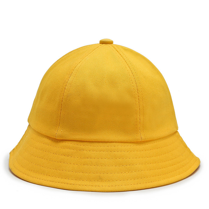 Spring New Children's Bucket Hat Sun Protection Sun-Proof Basin Hat Korean Style Fashionable Outdoor Leisure Yellow Cap Kindergarten Hat