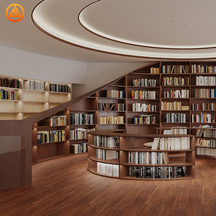 图书城阅读课本展示柜时尚书刊收纳柜高档书籍书架带灯展示道具柜