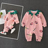 Female baby baby one-piece garment Newborn clothes pure cotton clothing spring and autumn Thin section go out Romper Long sleeve Climbing clothes