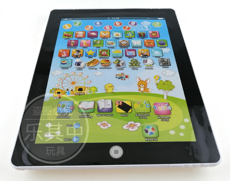 跨境儿童英文学习机大平板电脑玩具ipad早教机宝宝点读故事机教具
