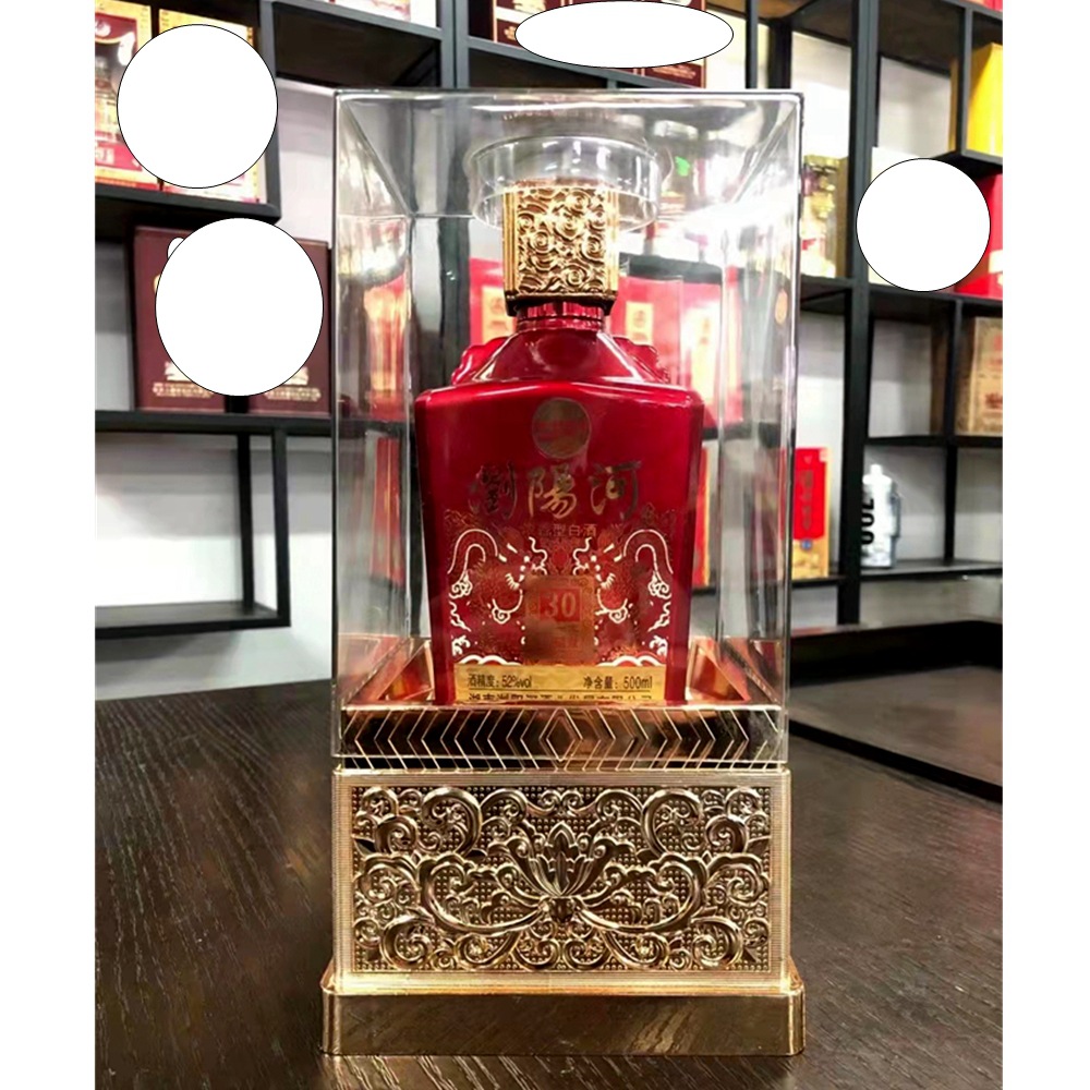 浏阳河红瓶30酒 批发52度浓香型白酒 500ml*6瓶水晶盒装 一手货源