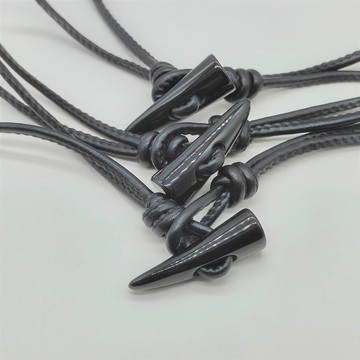 jiayao/新款蜡绳牛角对扣大衣外套毛呢皮袢扣皮草领口搭扣编绳扣