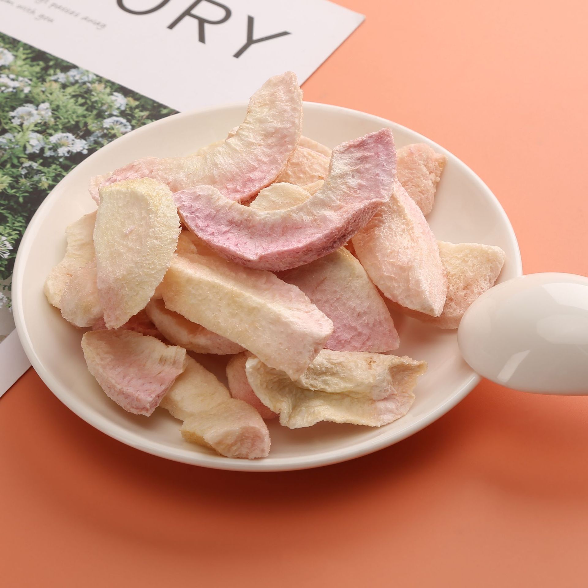 冻干水蜜桃脆片麦片搭档 白桃乌龙茶不加糖水果干 办公室即食零食