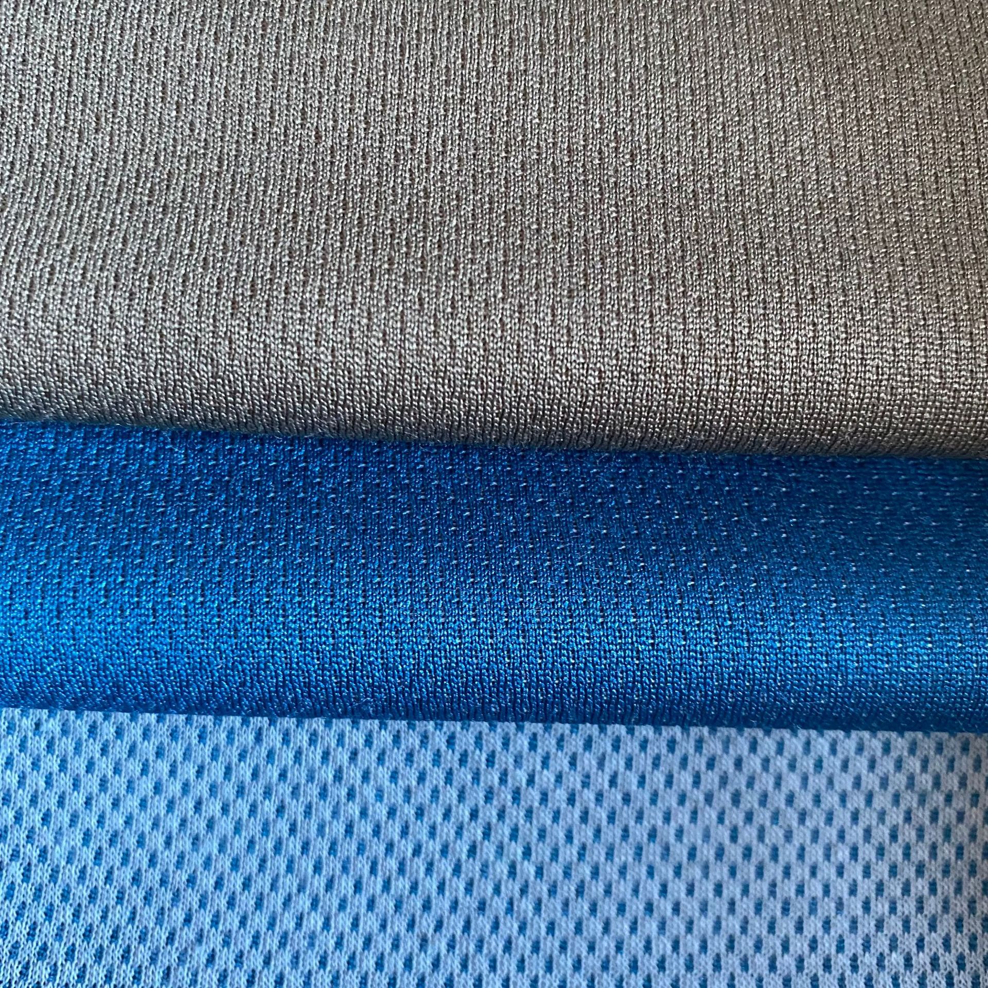 户外拓展学校训练服面料 夏季团队体能服运动套装针织双面网眼布