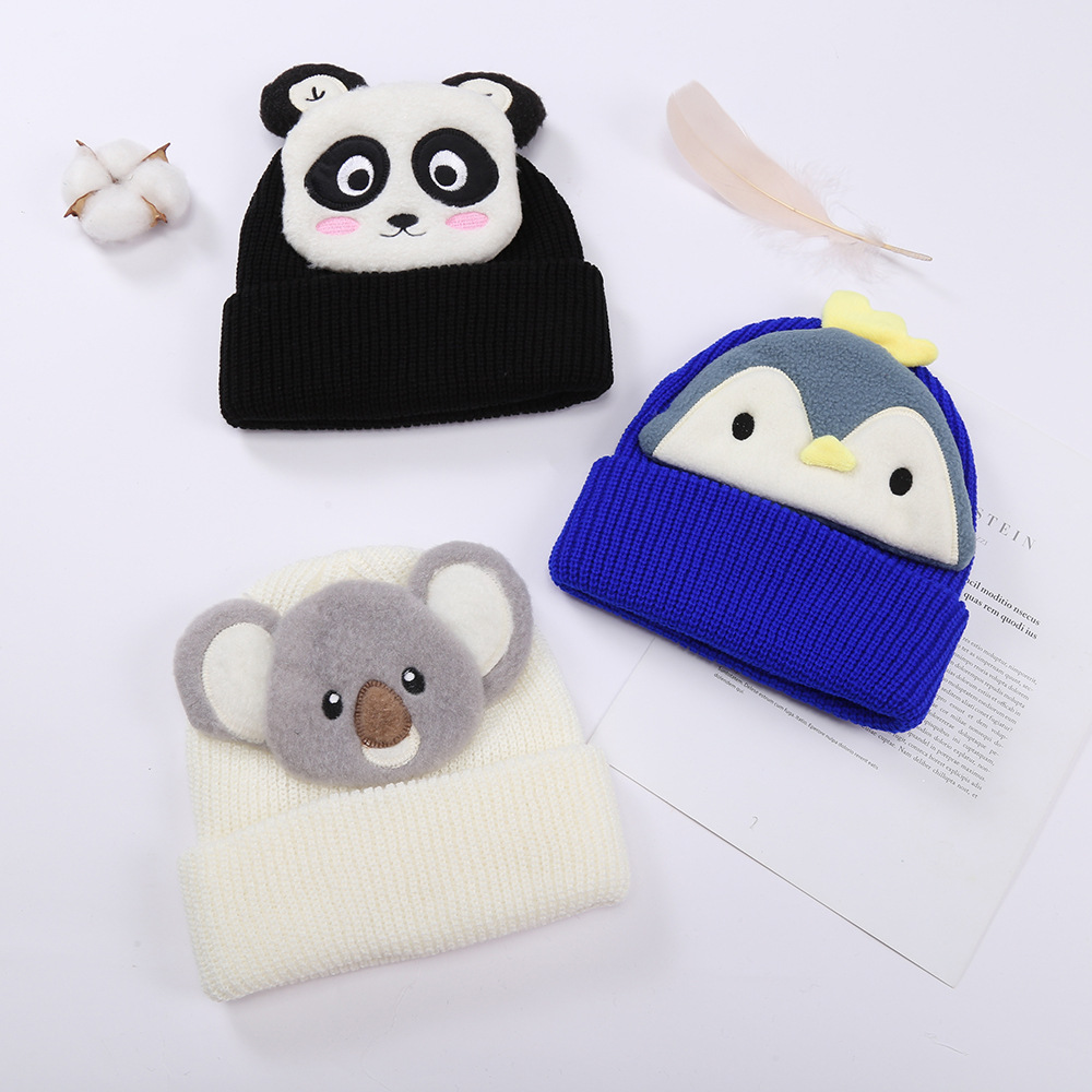 Knitted Wool Hat for Men and Women Autumn and Winter Korean Style Japanese Style Trendy Cute Internet Celebrity Animal Shape Cap Student Couple Hat