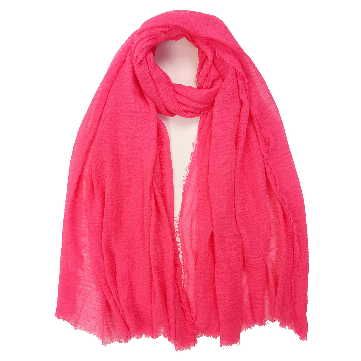 New European and American Export Exclusive for Cross-Border Fluorescent Cotton Linen Shawl Scarf