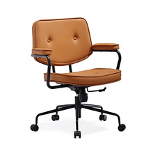 轻奢书桌椅子学习椅家用舒适久坐升降旋转卧室书房电脑西皮PU皮椅