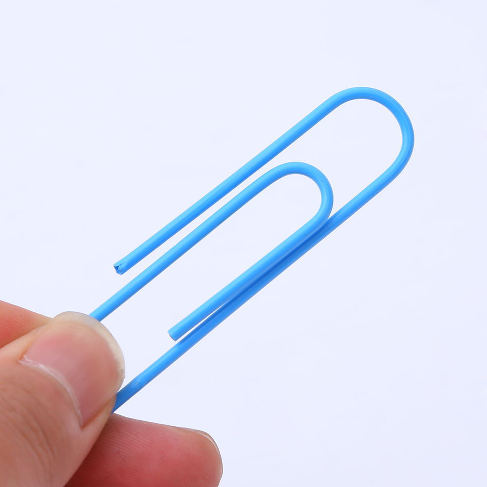 镀镍银色28彩色曲别针33纸夹包塑散装黑紫书签纸扇花白小号回型针