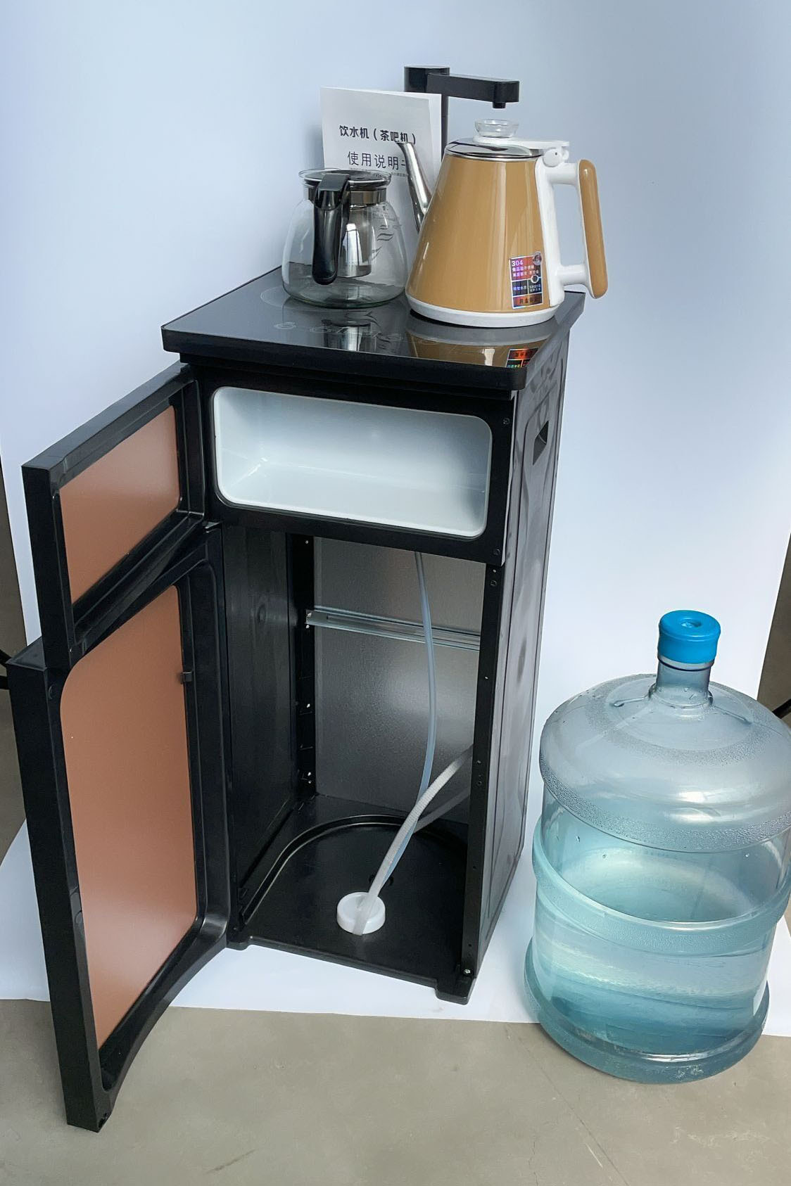 茶吧机家用下置水桶立式冷热全自动智能桶装水多功能饮水机茶吧机