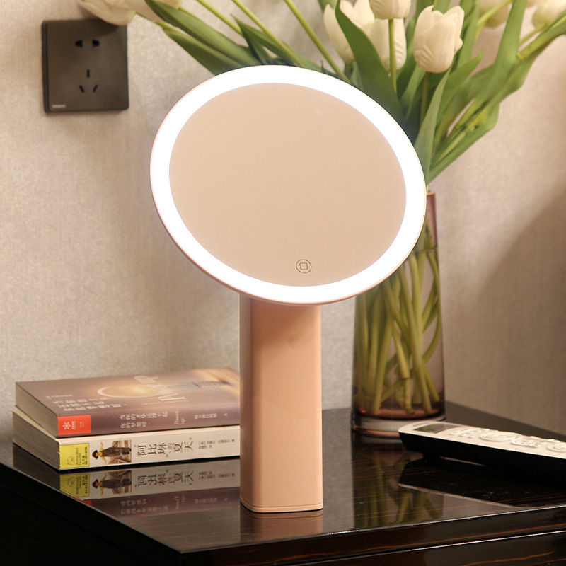 Smart Fill Light Led Make-up Mirror Desktop Desktop Rechargeable Dressing Beauty Portable Gift Net Red Mirror