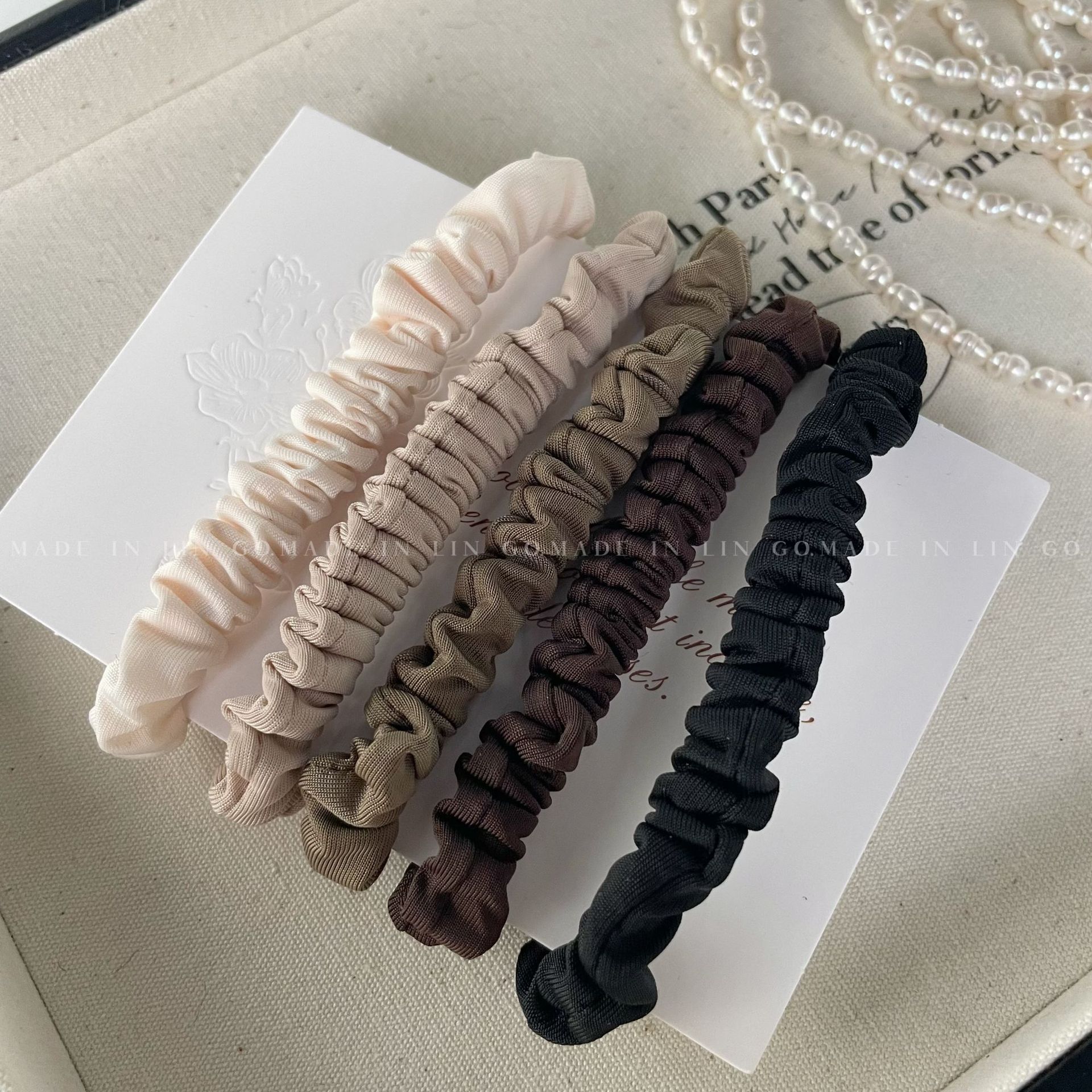 Korean Style High Elastic All-Match Black High Elastic Hair Band Personality Large Intestine Ring Tie Hair Ponytail Hair Rope Girl Rubber Band