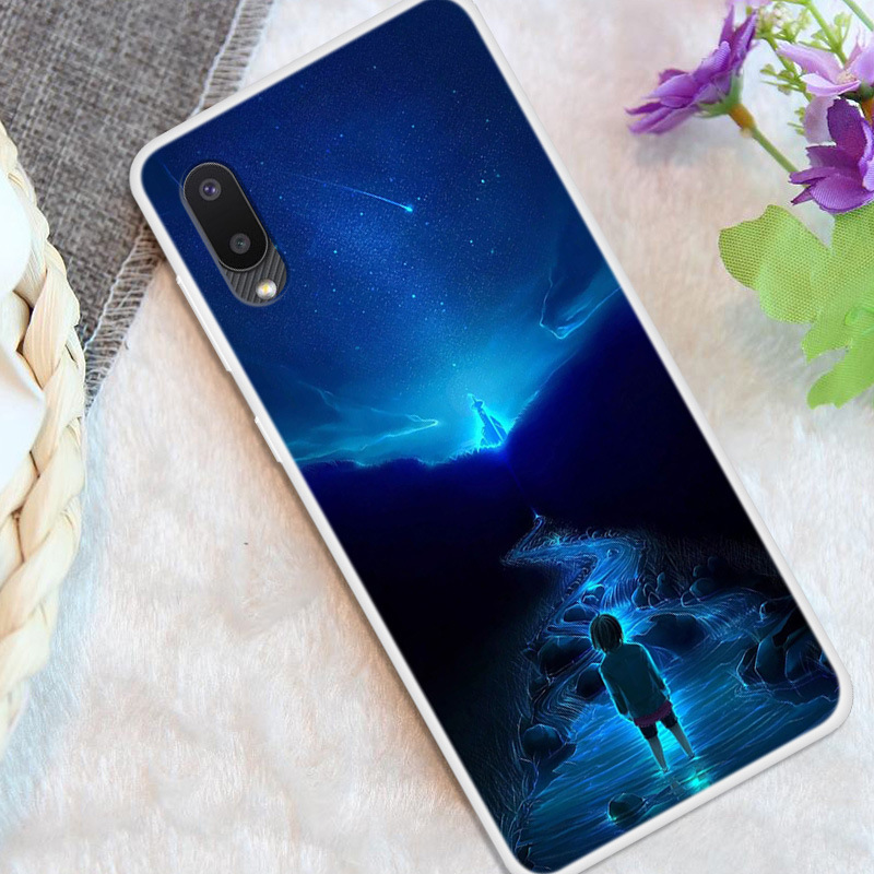 适用于三星a02欧版星空彩绘软壳超薄tpu创意个性化唯美银河新款