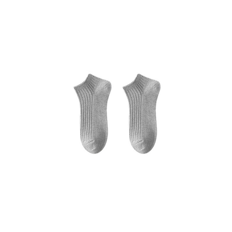 Solid Color Socks Men's Deodorant Summer Thin Men's Socks Socks Black and White Athletic Socks Low Cut Sweat-Absorbent Boat Socks Trendy