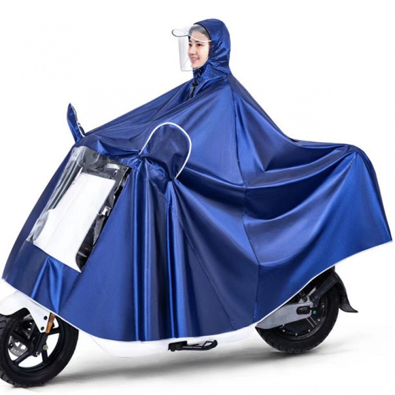 Electric Bike Raincoat Single Double Poncho Motorcycle Rain Mask plus-Sized Thickened Adult Men Women Rain Gear Wholesale