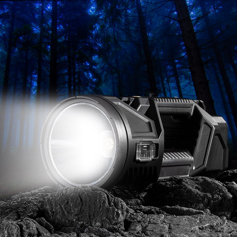 Cross-Border LED Outdoor Power Torch Emergency Camping Charging Portable Fire Patrol Fishing Searchlight Wholesale