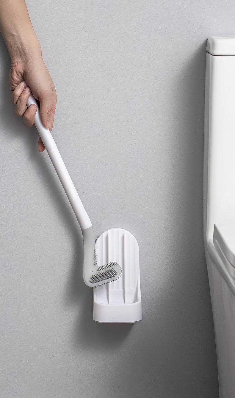 新款高尔夫马桶刷软胶无死角可拆长柄刷防漏水底座厕所清洁刷