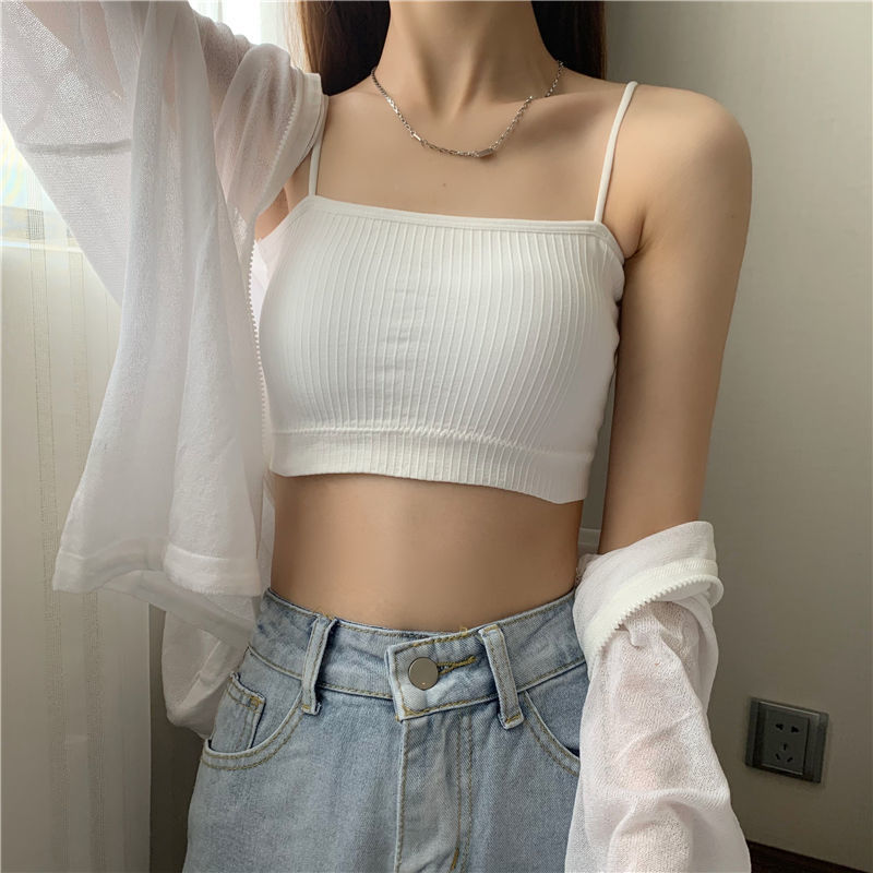 【48小时发货】内衣女学生韩版初中生少女美背吊带小背心女士内穿