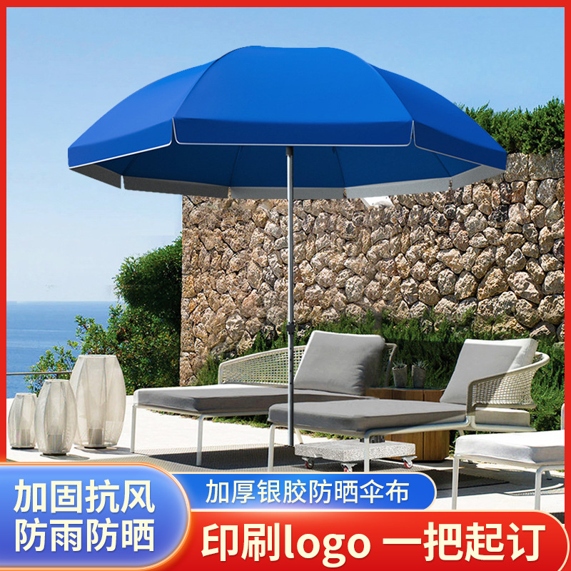 户外遮阳伞庭院防晒太阳伞景区沙滩伞超大号摆摊雨伞广告伞印logo