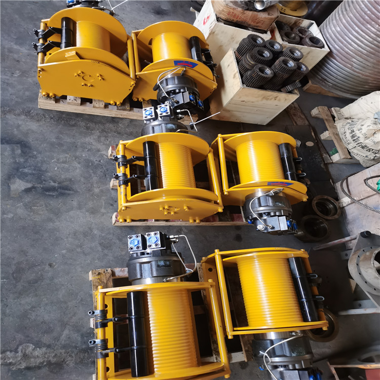 渔船吊2吨五星马达液压卷扬机 单绳拉力2吨液压绞车配置五星马达