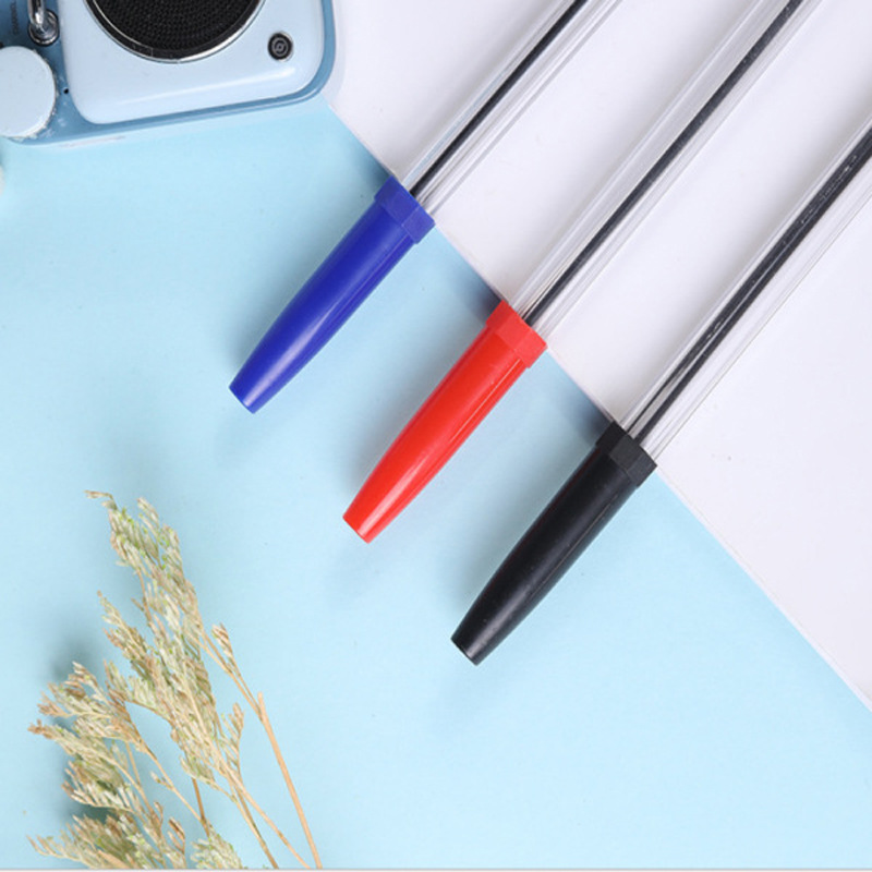 1.0 Bullet Hotel Catering Plastic Cartoon Ballpoint Pen Red Blue Black Office Office Supplies in Stock Wholesale