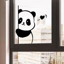 GB701 可爱动物贴纸熊猫 玻璃门窗角落橱窗幼儿园创意卡通装饰画