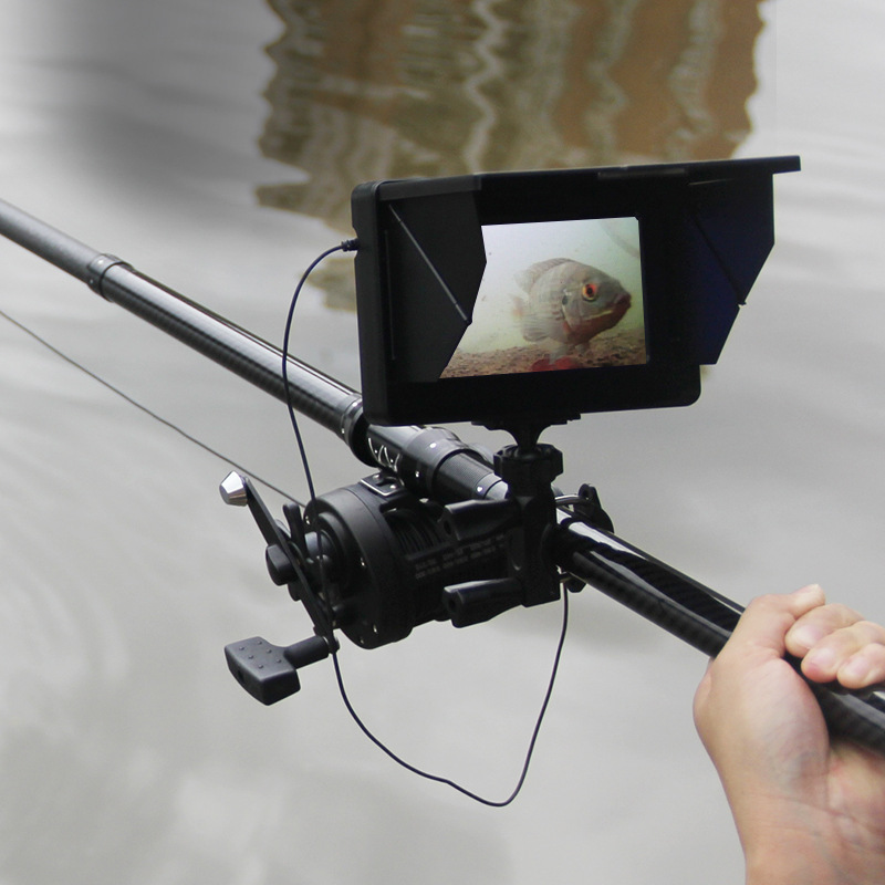 可视探鱼器 可视锚鱼摄像头 可视锚鱼竿 全套 水下镜头 5寸高清