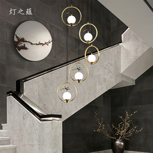 2021年新款全铜新中式餐厅灯饰创意个性饭厅轻奢中国风茶室小吊灯