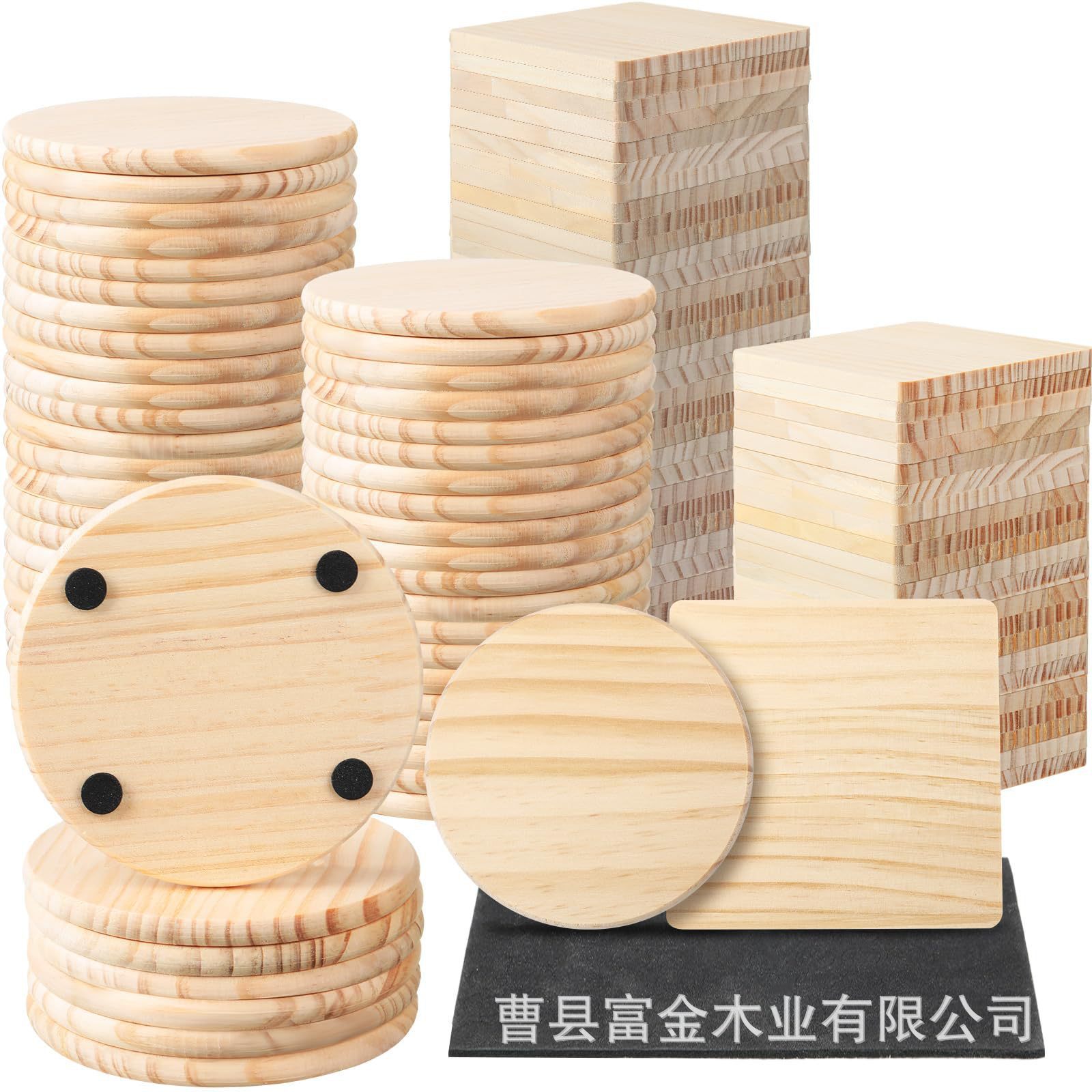 实木杯垫家用咖啡杯松木隔热垫diy手工绘画木片创意实木隔热垫