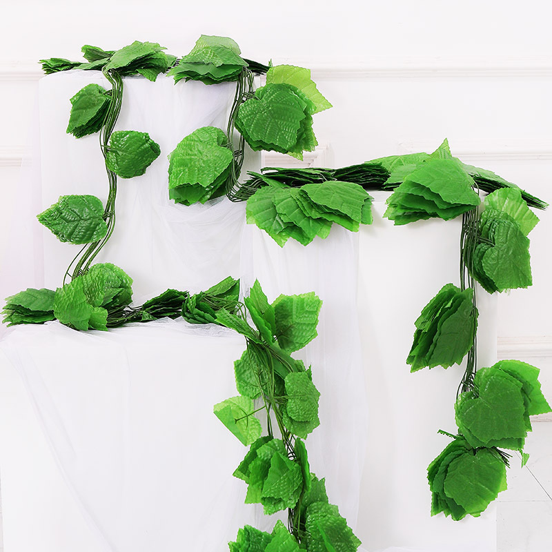 假花藤条树叶装饰花藤绿叶塑料缠绕吊顶绿植藤藤蔓叶子仿真葡萄叶