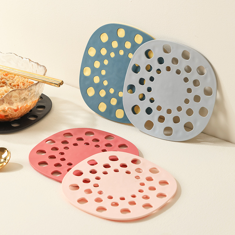 可拆卸隔热垫防滑防烫撞色风双面隔热桌垫锅垫碗垫杯垫耐高温餐垫