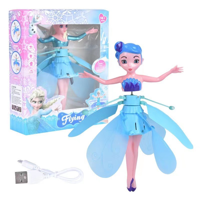 Exclusive for Cross-Border Induction Suspension Little Flying Fairy Gesture Light-Emitting Little Fairy Induction Vehicle Helicopter Toy Wholesale
