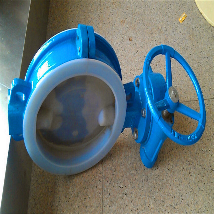 衬氟蝶阀d371f46-16c dn900涡轮对夹式衬四氟蝶阀