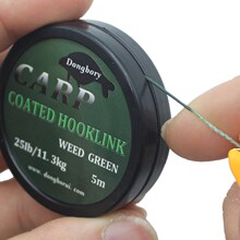 1PCS 5m Carp Fishing Line Hook Link Carp Coated Hooklink跨境