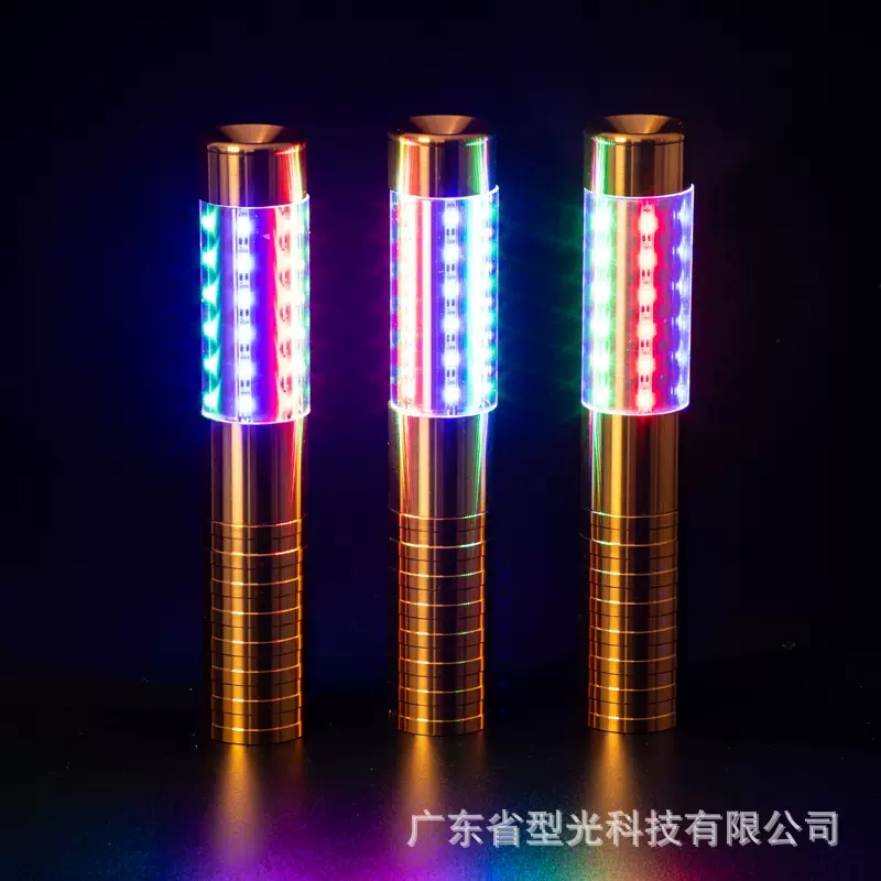led充电发光爆闪棒酒吧KTV手持彩色发光棒点舞棒出酒加长气氛香槟