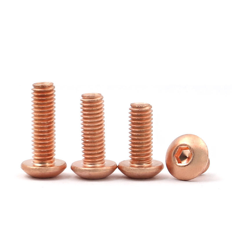 t2紫铜圆头内六角螺丝 盘头螺钉 国标圆形内六角螺栓m3m4m5m6