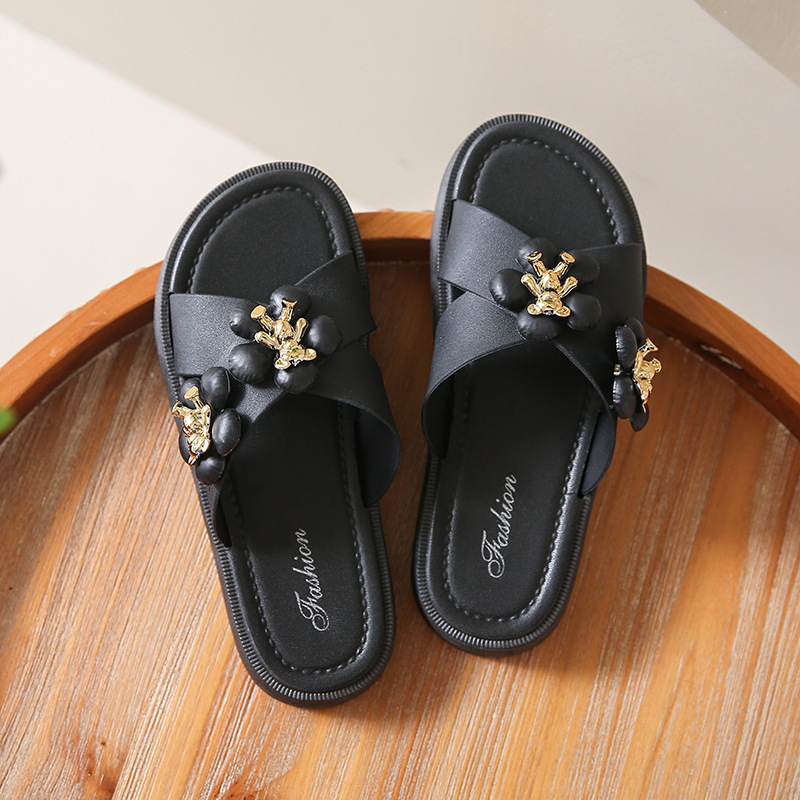 Platform Slippers Women's Outdoor Wear 2023 Summer Versatile Fashion French Fairy Style Cross Beach Flip-Flops Outdoor Slippers