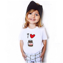 Nutella T shirt Kids 个性Nutella印花儿童短袖T恤宝宝夏季半袖