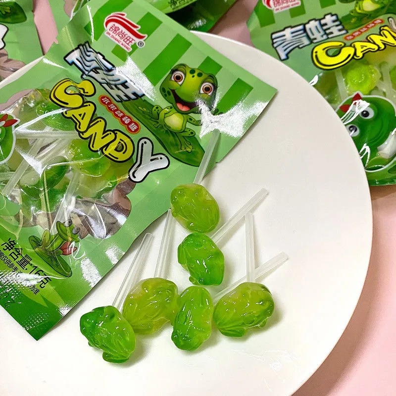 青蛙棒棒糖西瓜味8090后儿时怀旧休闲零食网红水果味硬糖果批发